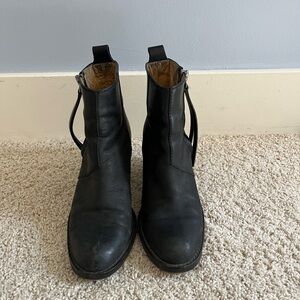 Acne Pistol Boot Black Leather Ankle Boots